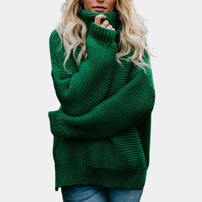 Layne - Eleganter, luxuriöser Rollkragenpullover aus Strick für Frauen