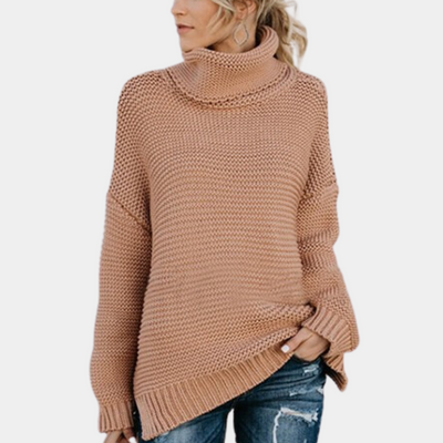 Layne - Eleganter, luxuriöser Rollkragenpullover aus Strick für Frauen