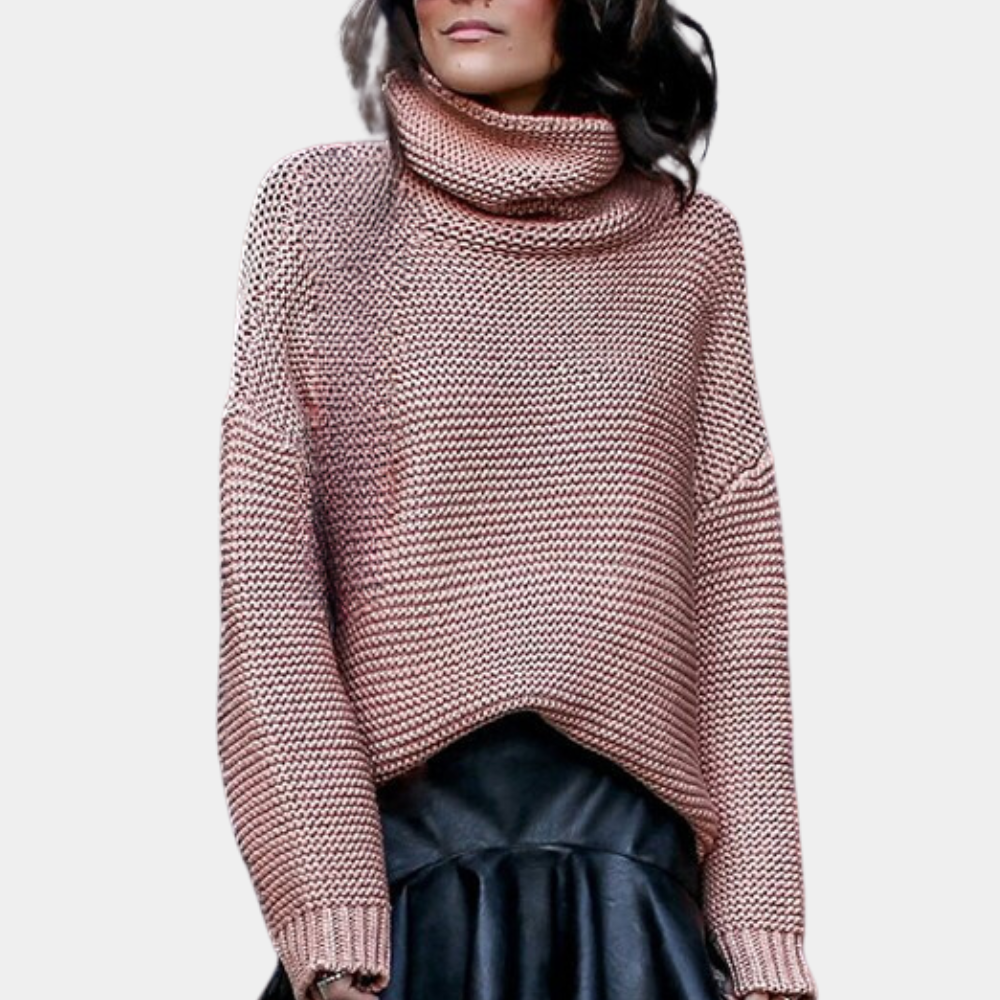 Layne - Eleganter, luxuriöser Rollkragenpullover aus Strick für Frauen