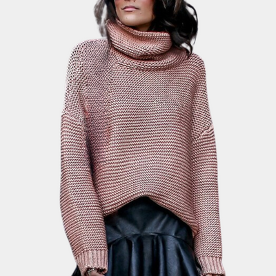 Layne - Eleganter, luxuriöser Rollkragenpullover aus Strick für Frauen