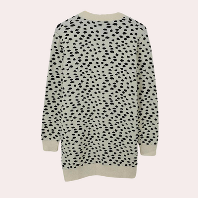 Laila - Trendige langärmelige Strickjacke mit einzigartigem Druck für Frauen
