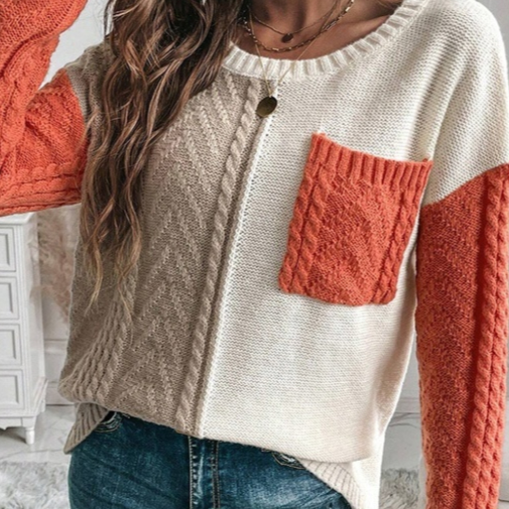 Lorna - Stylischer Strickpullover für Damen mit eleganten Drop-Shoulder-Details