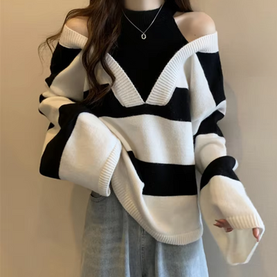 Portia - Eleganter Pullover mit kalten Schultern für Frauen