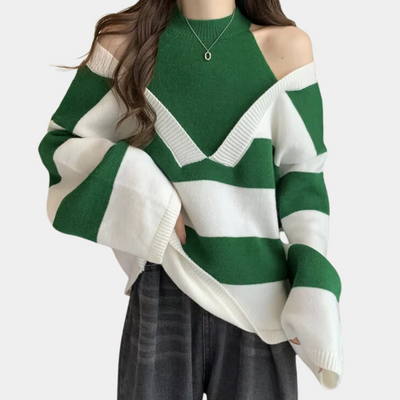 Portia - Eleganter Pullover mit kalten Schultern für Frauen