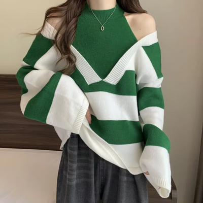 Portia - Eleganter Pullover mit kalten Schultern für Frauen