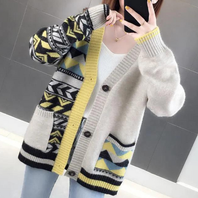 Lenke - Elegante Damenstrickjacke mit V-Ausschnitt für einen zeitlosen Look