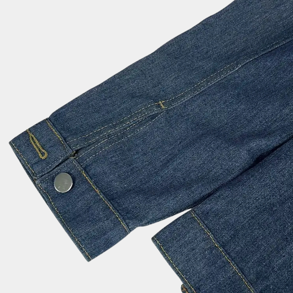 Lujzika - Stylischer Damenpullover mit trendigen Denim-Ärmeln
