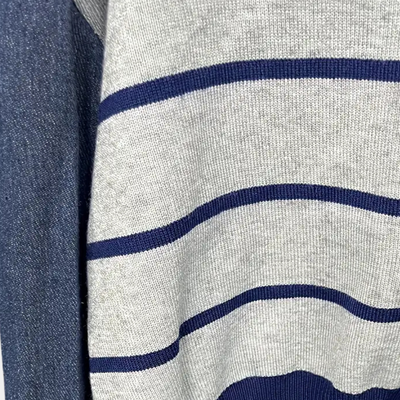 Lujzika - Stylischer Damenpullover mit trendigen Denim-Ärmeln