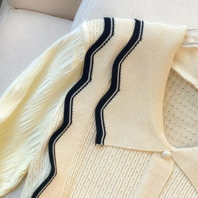 Marioria - Modischer Damenpullover mit elegantem Kontrastkragen