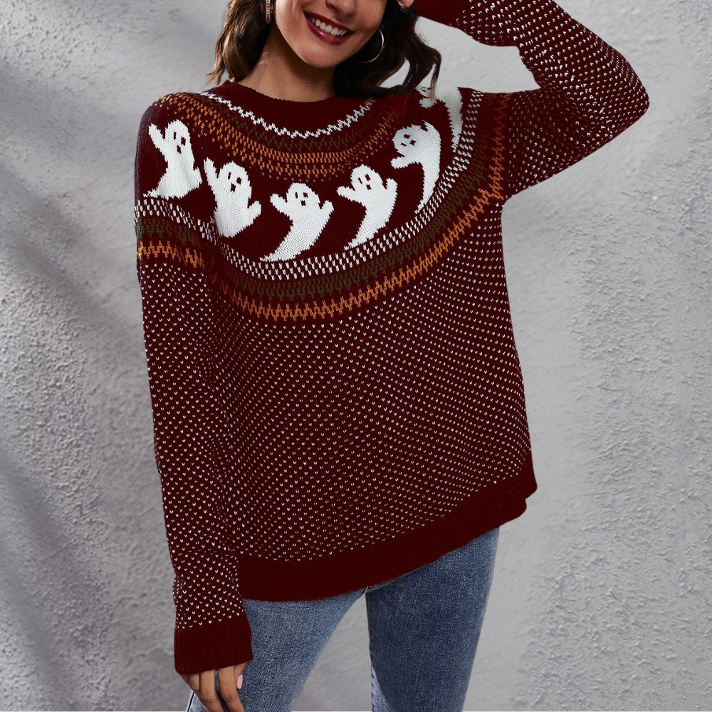 Stylischer Cousins Halloween-Pullover für Frauen - perfekt für die festliche Jahreszeit!