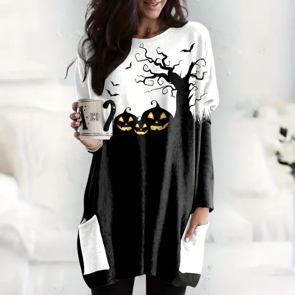 Nikolett - Kuscheliger Halloween-Pullover für Frauen