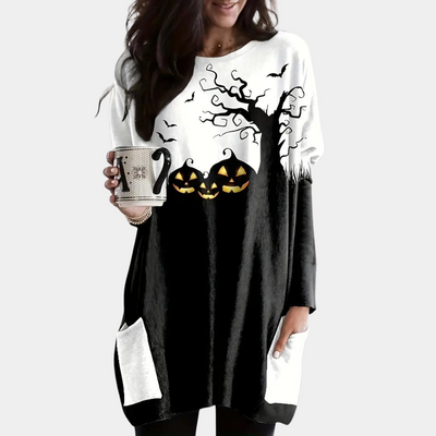 Nikolett - Kuscheliger Halloween-Pullover für Frauen