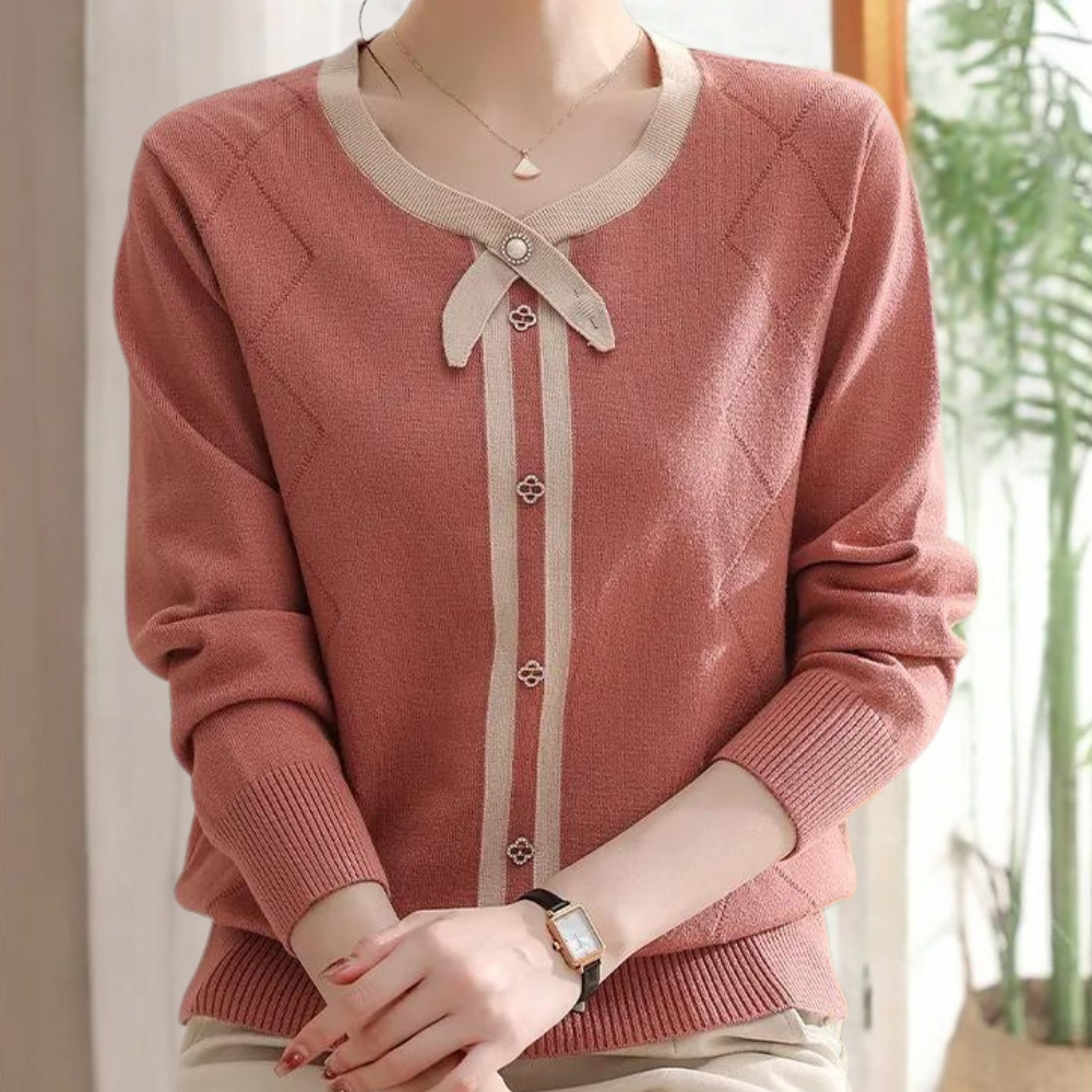 Malina - Eleganter zeitloser Damenpullover mit einem Hauch von Raffinesse