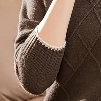 Malyna - Bequemer lässiger Damen-Halbrollkragenpullover für einen entspannten Look