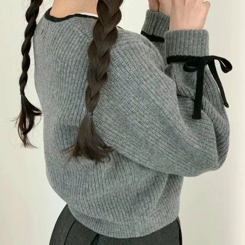 Retro-inspirierte Strickjacke für Frauen in modischer Lavendelfarbe