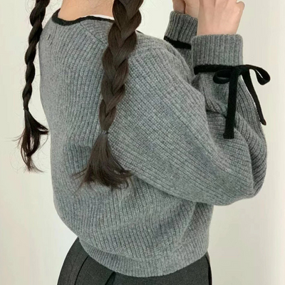Retro-inspirierte Strickjacke für Frauen in modischer Lavendelfarbe