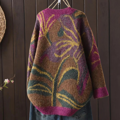 PATRICIA - Eleganter Pullover mit Blumenmuster für Frauen