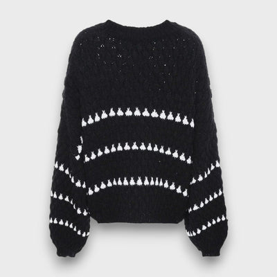 Luliane – Strukturpullover mit grafischem Muster