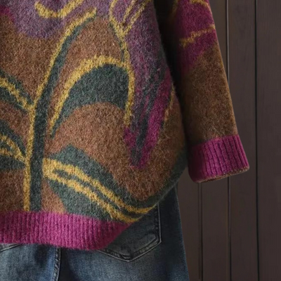 PATRICIA - Eleganter Pullover mit Blumenmuster für Frauen