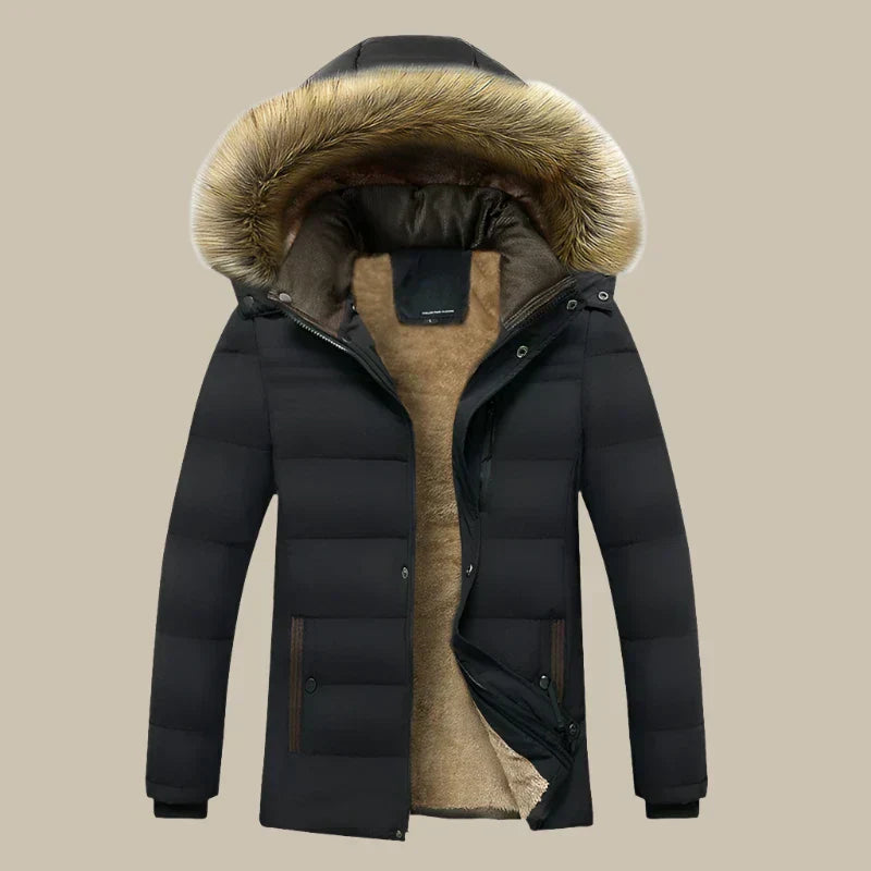 ArcticStyle™ - Pufferjacke mit Fellkapuze