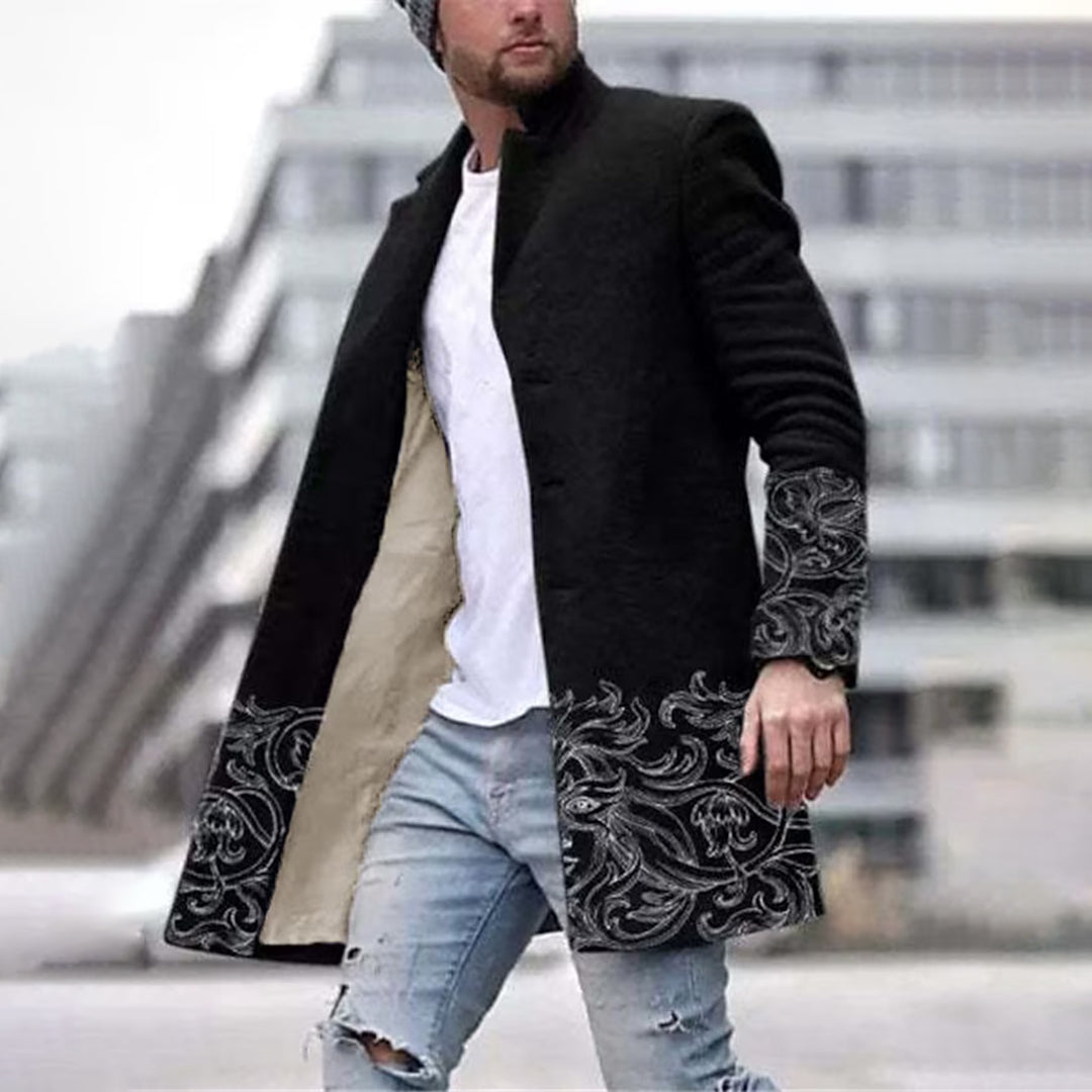Stilvoller langer Mantel für Männer - JOHN