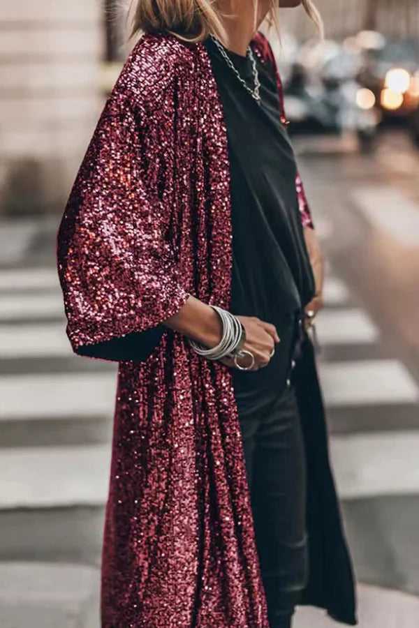 50% Rabatt | Fleexa™ - Eleganter Pailletten-Strickcardigan für einen Hauch von Glamour