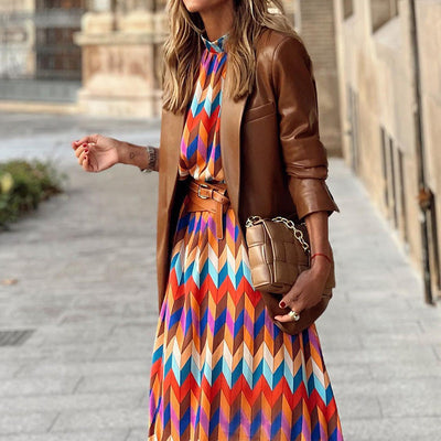 Majestic | Formelles Midi-Kleid mit Print