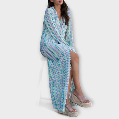 Eliora – Maxikleid mit V-Ausschnitt und Urlaubsflair