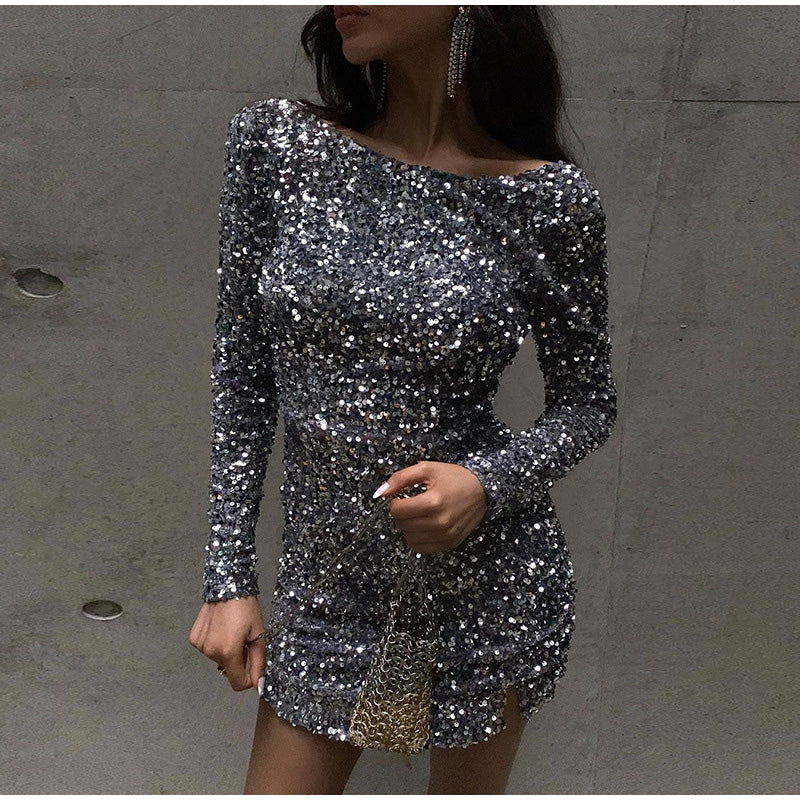 Chavelle™ | Glitzerndes Abendkleid mit offenem Rücken für unvergessliche Nächte