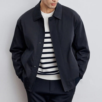 Majestic | Herren-Blousonjacke mit Reißverschluss und klassischem Kragen
