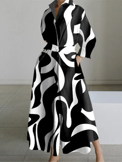 Luna™ - Elegantes bedrucktes Maxikleid