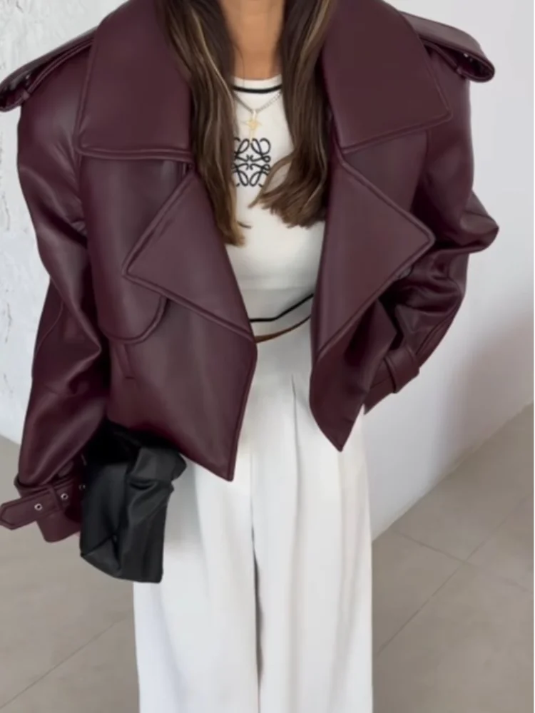 Majestic | Chic cropped lederjacke damen mit revers