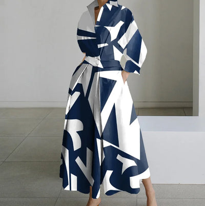 Luna™ - Elegantes bedrucktes Maxikleid