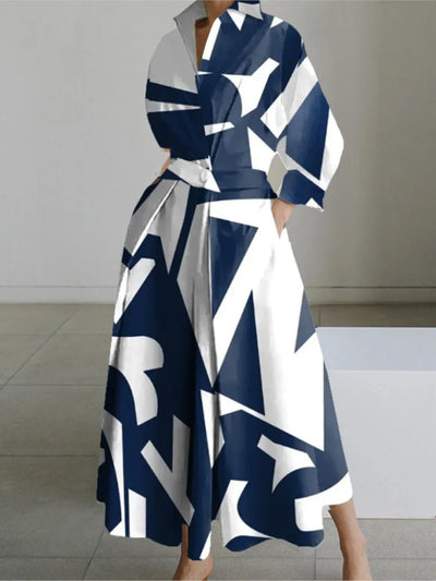 Luna™ - Elegantes bedrucktes Maxikleid