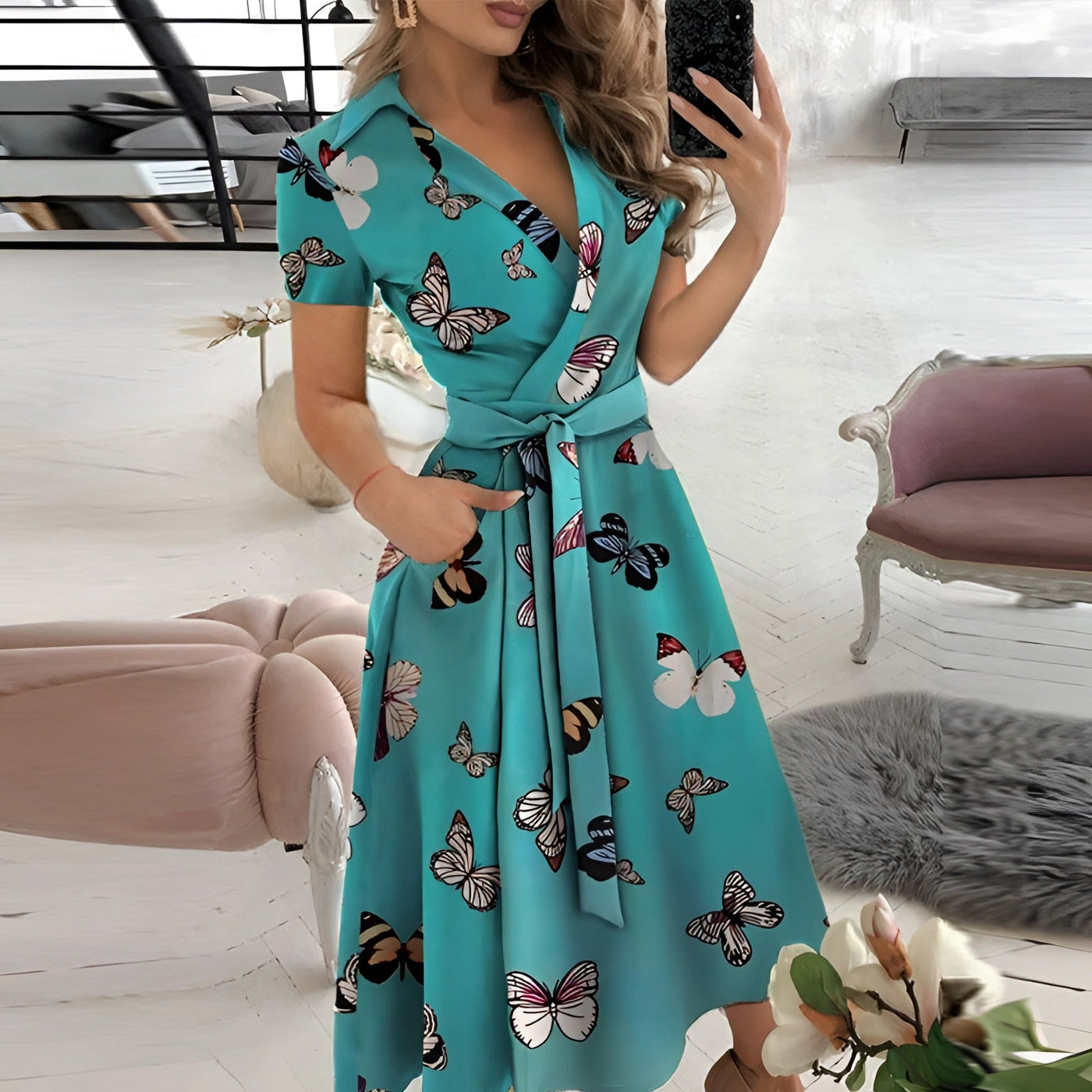 EleganBlack™ - Schwarzes schulterfreies Midikleid mit Gürtel, für formelle Abendgarderobe