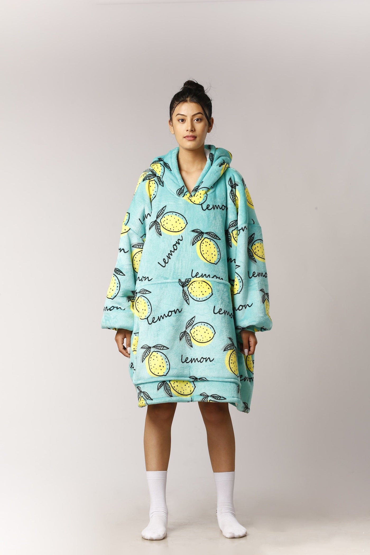 Citrus Lemon™ Ultra-weiche Sherpa-Kapuzendecke