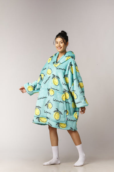 Citrus Lemon™ Ultra-weiche Sherpa-Kapuzendecke