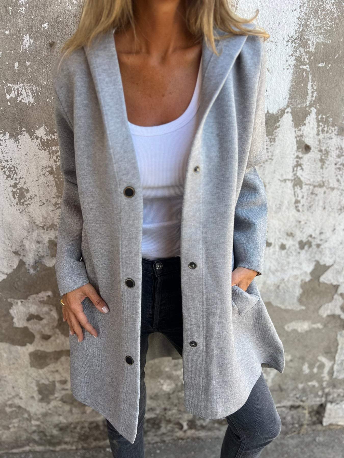 50% Rabatt | TrailBlazer™ - Lässiger einreihiger Blazer met Capuchon [Letzter Tag Rabatt]