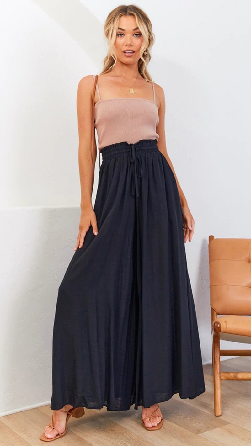 50% RABAT | Wide Style™ | Damen Freizeithosen mit weitem Bein