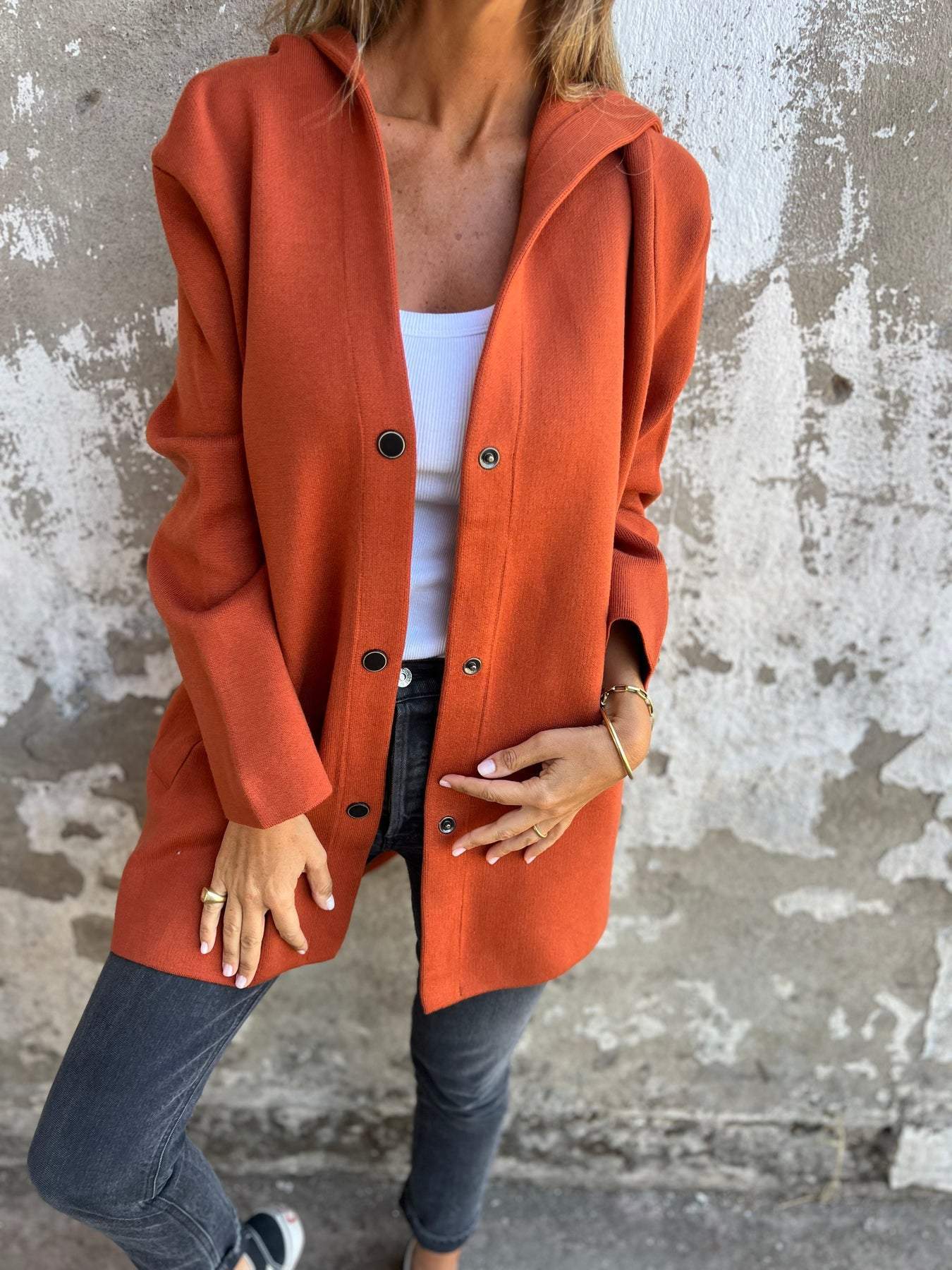 50% Rabatt | TrailBlazer™ - Lässiger einreihiger Blazer met Capuchon [Letzter Tag Rabatt]