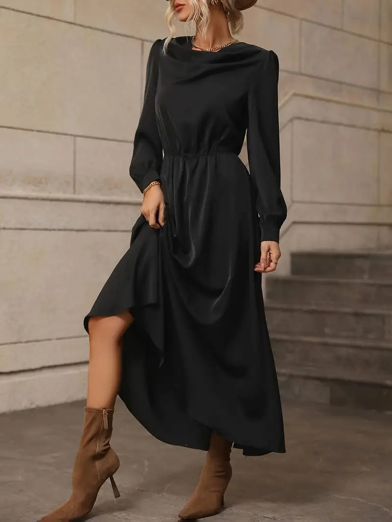 Elyn™ | Raffiniertes Kleid in A-Linie mit Laternenärmeln