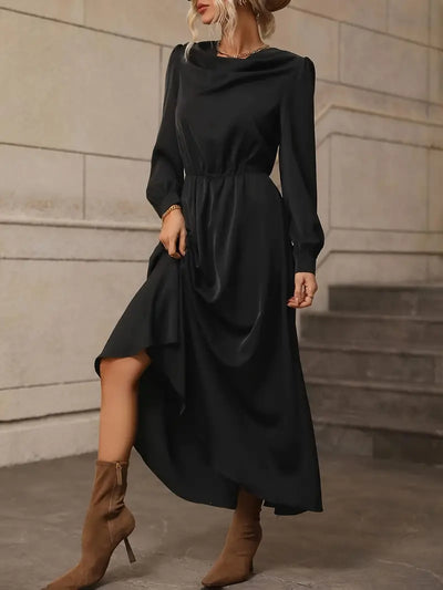 Elyn™ | Raffiniertes Kleid in A-Linie mit Laternenärmeln