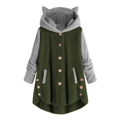 50% Rabatt | Tilly™ - Kapuzenpulli mit Knopfleiste und Ohren [Letzter Tag Rabatt]