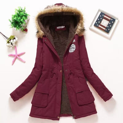 50 % Rabatt | Darlene™ - Damen-Fleecejacke mit Kunstfellkapuze und Kordelz