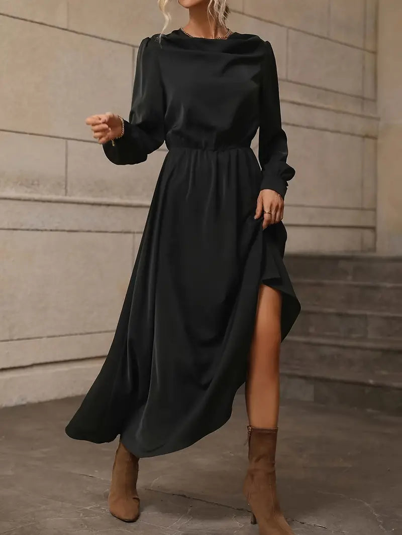 Elyn™ | Raffiniertes Kleid in A-Linie mit Laternenärmeln