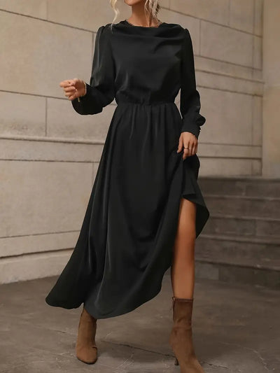 Elyn™ | Raffiniertes Kleid in A-Linie mit Laternenärmeln