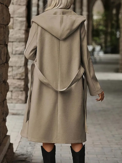 50% RABAT | Liarven™ | Schicker Wickelmantel mit Kapuze und Taille