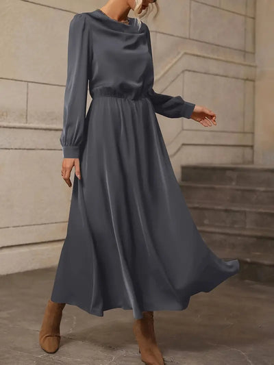 Elyn™ | Raffiniertes Kleid in A-Linie mit Laternenärmeln
